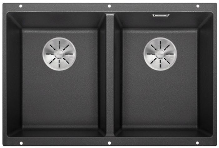 Darmowa Dostawa - Zlewozmywak granitowy 70.5x40 cm antracyt Blanco Subline 350/350-U 523574