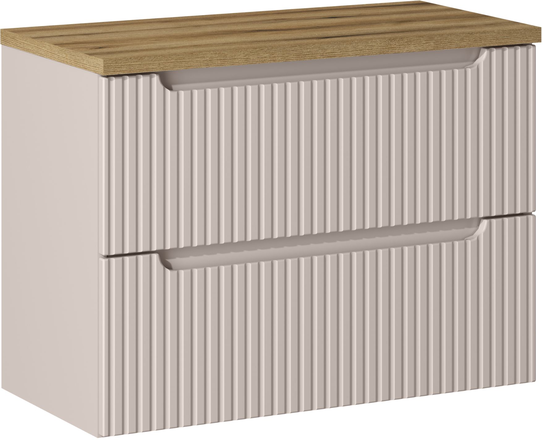 Darmowa Dostawa - Szafka z blatem 80x39x57 cm podumywalkowa wisząca beżowa Comad Nova Cashmere SETNOCBOAK80CMS