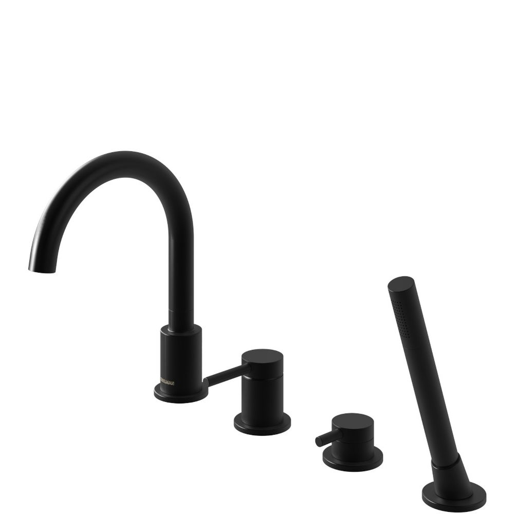 Darmowa Dostawa - Bateria wannowo-prysznicowa nawannowa czarna Kohlman Axel Black QB244AB