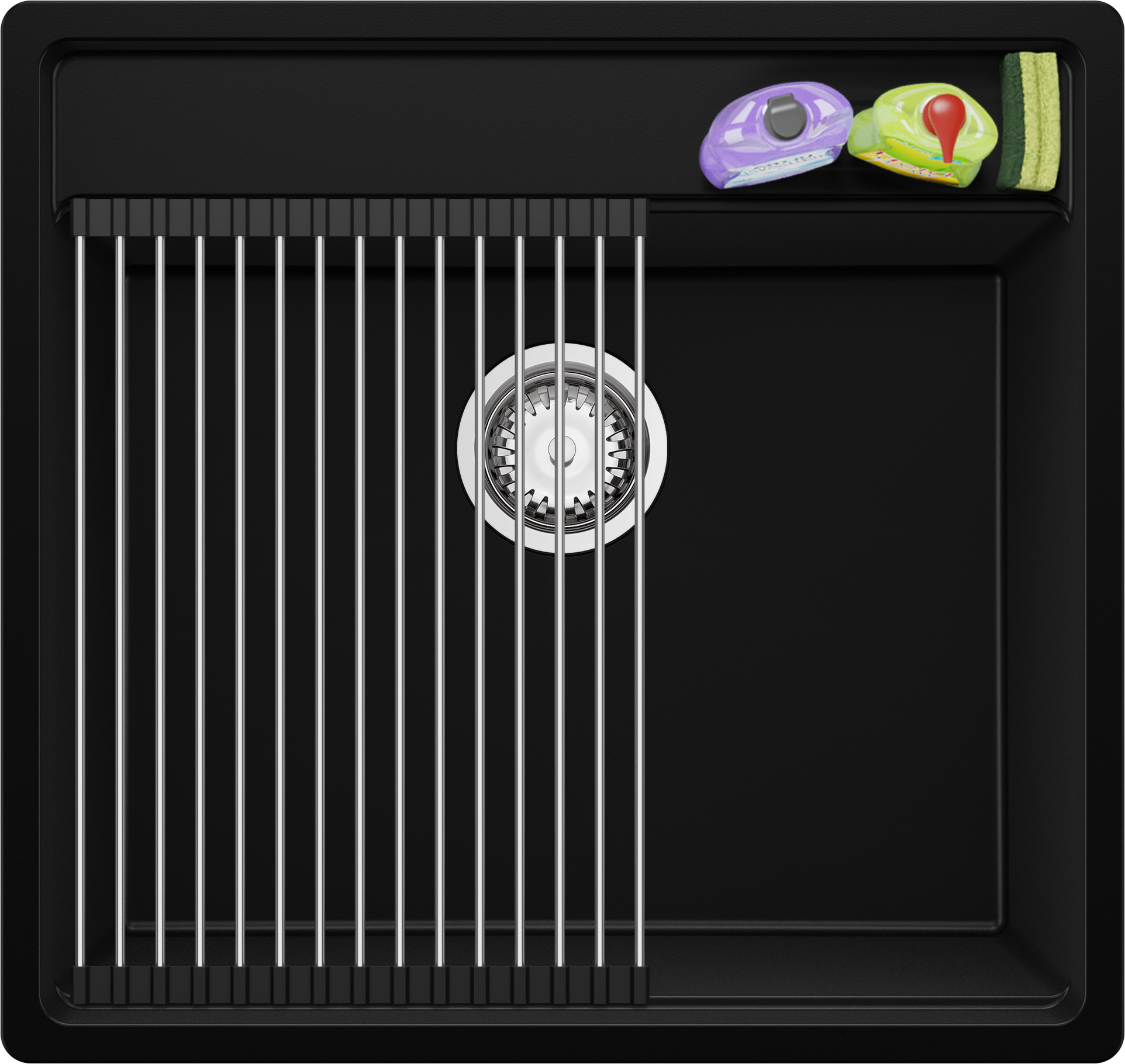 Darmowa Dostawa - Zlewozmywak granitowy 56x53 cm czarny Primagran Bergen OOB6KC001