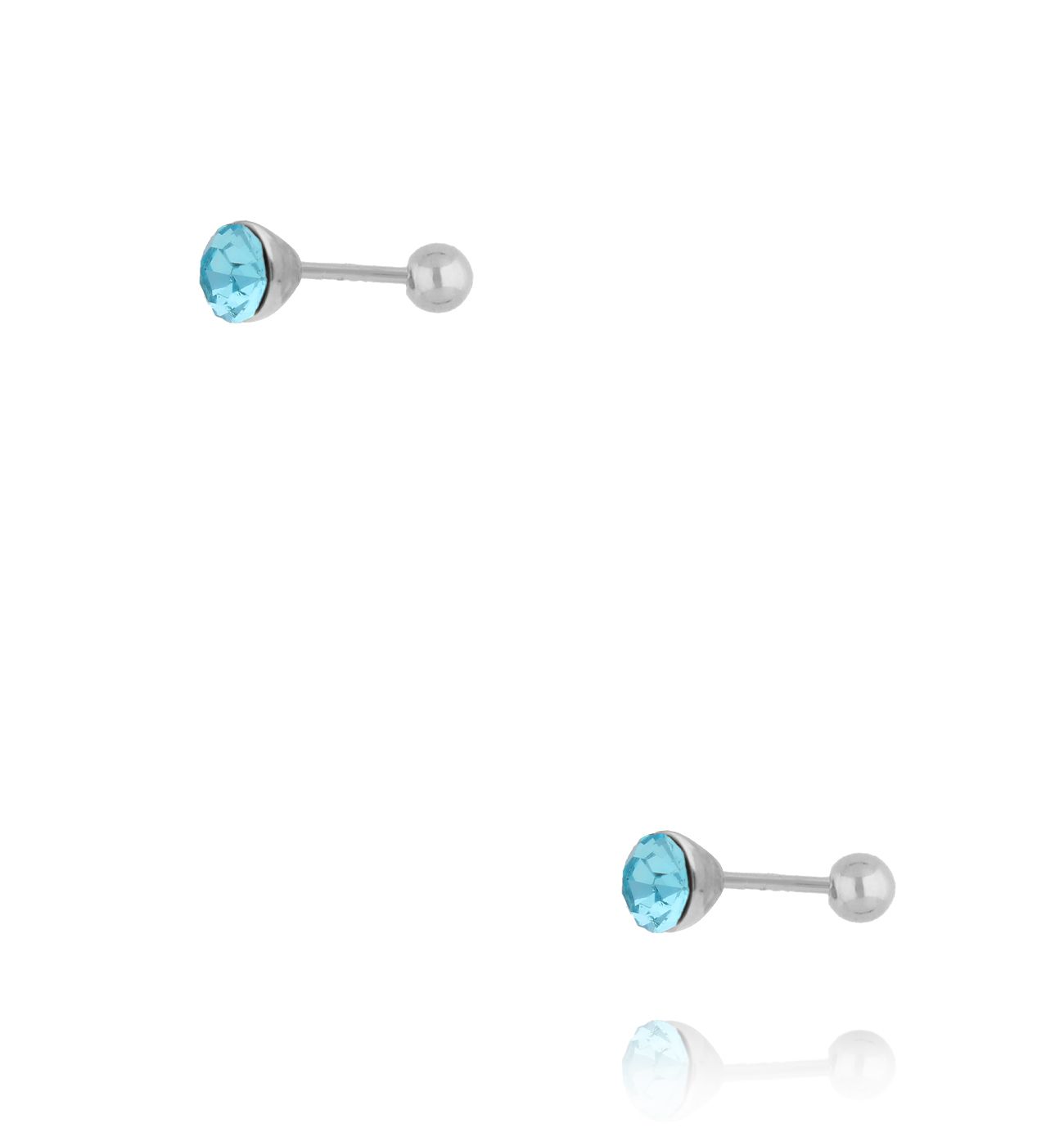 Kolczyki z niebieskim kryształem KCA0165