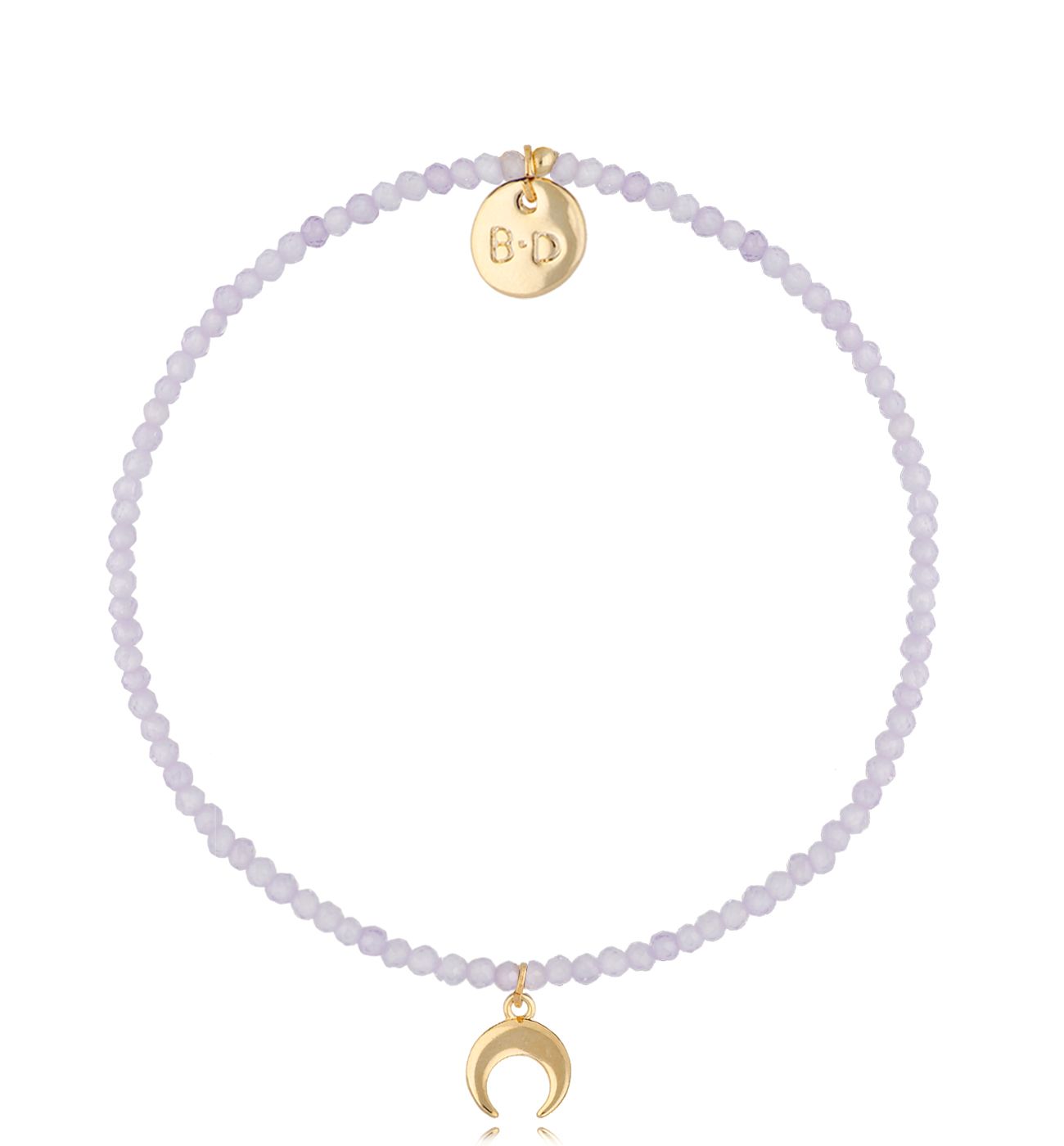 Bransoletka z fioletowymi cyrkoniami i księżycem Lifestyle - By Dziubeka