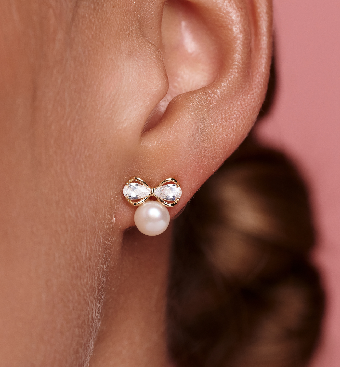 Kolczyki z perełkami i kryształkami - By Dziubeka