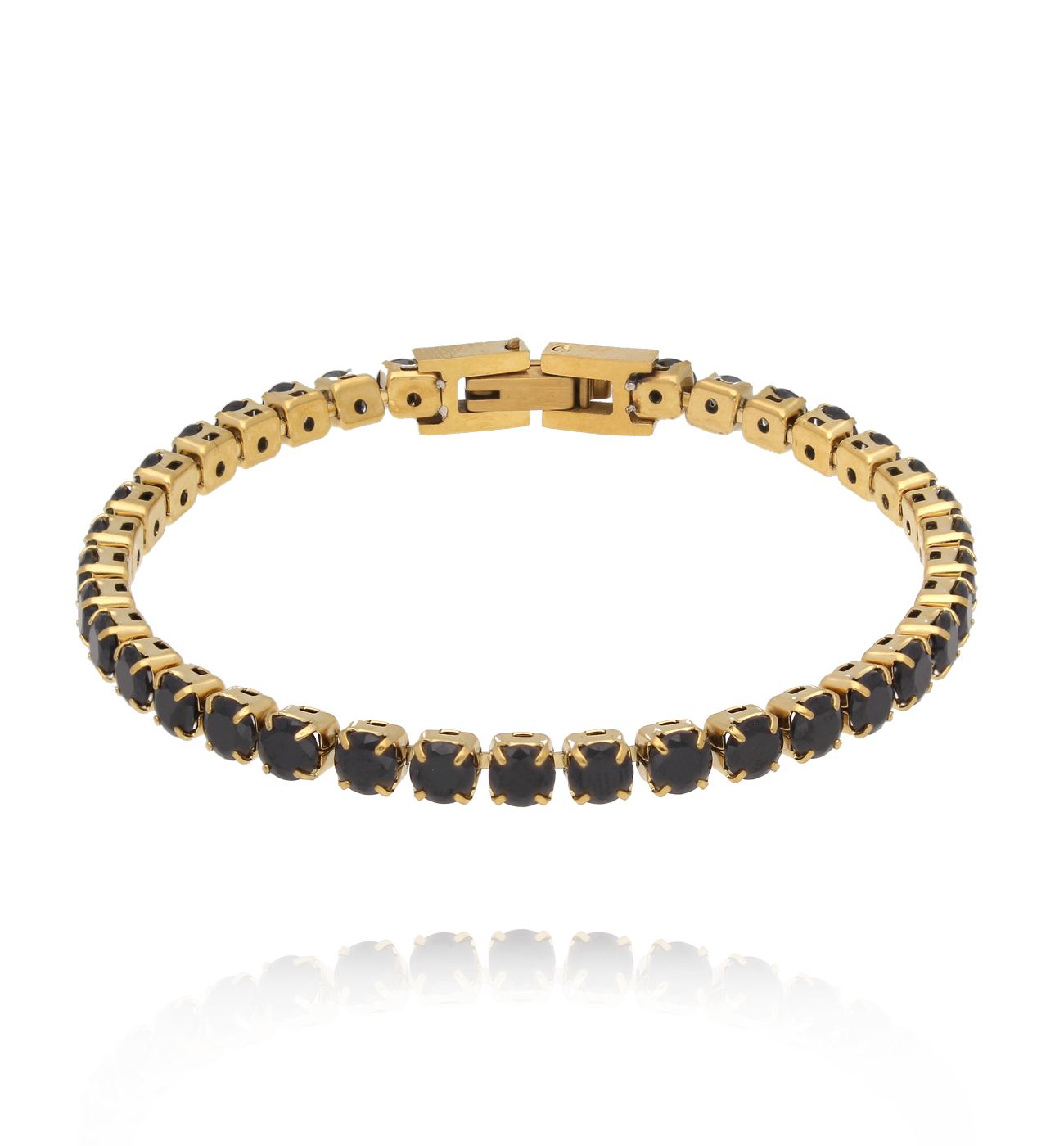 Bransoletka tennis z czarnymi cyrkoniami BSY0521