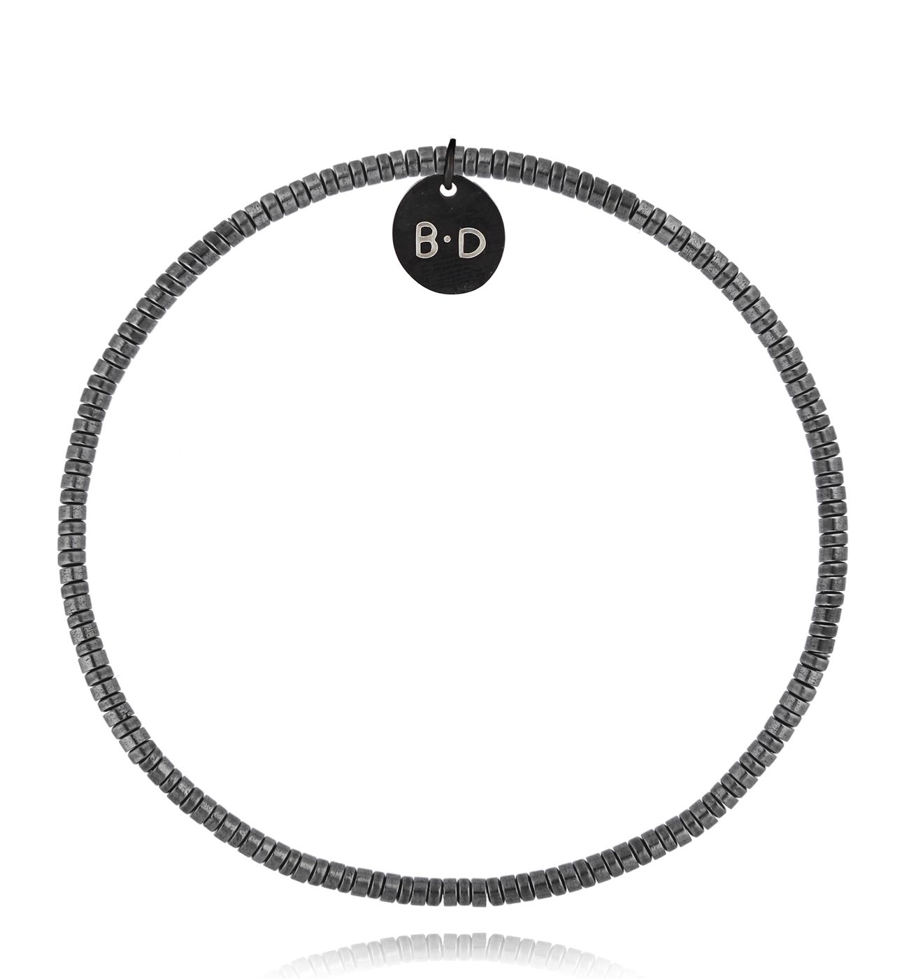 Bransoletka ze stalowymi hematytami - By Dziubeka