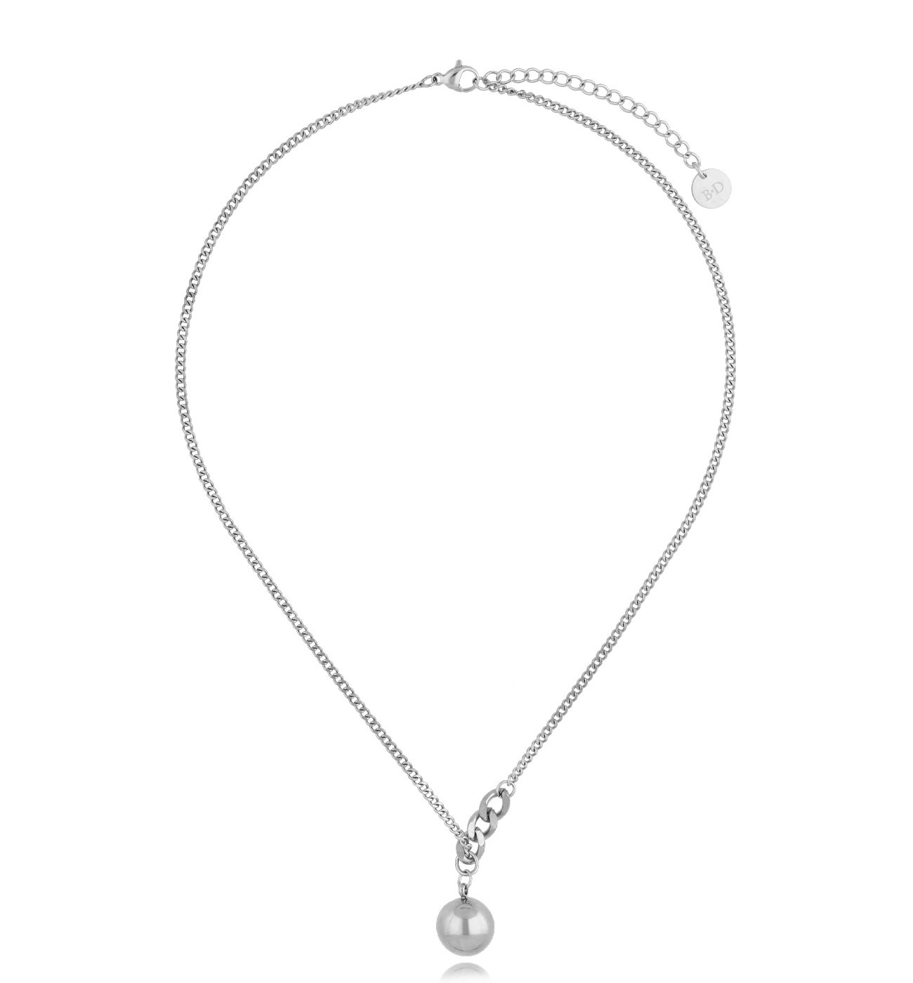 Naszyjnik srebrny z kulką Ines NSA1092