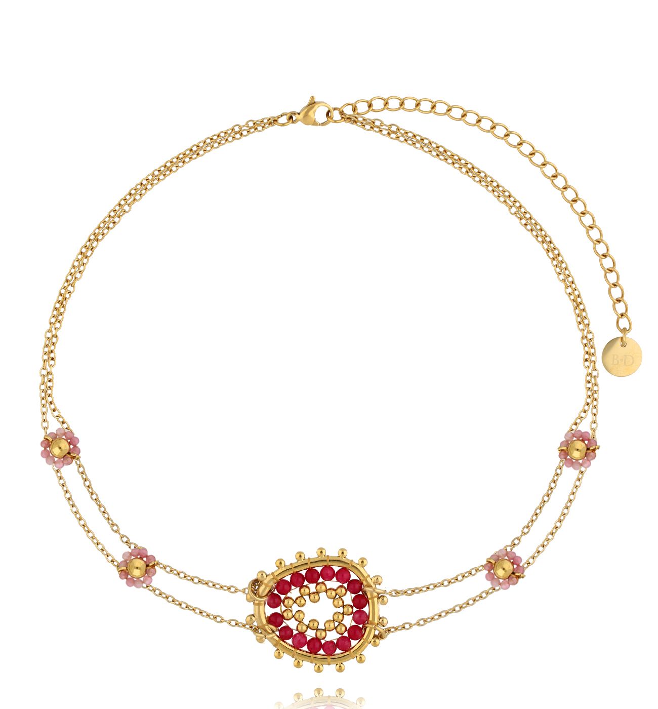 Choker bordowy Beades NBI0019