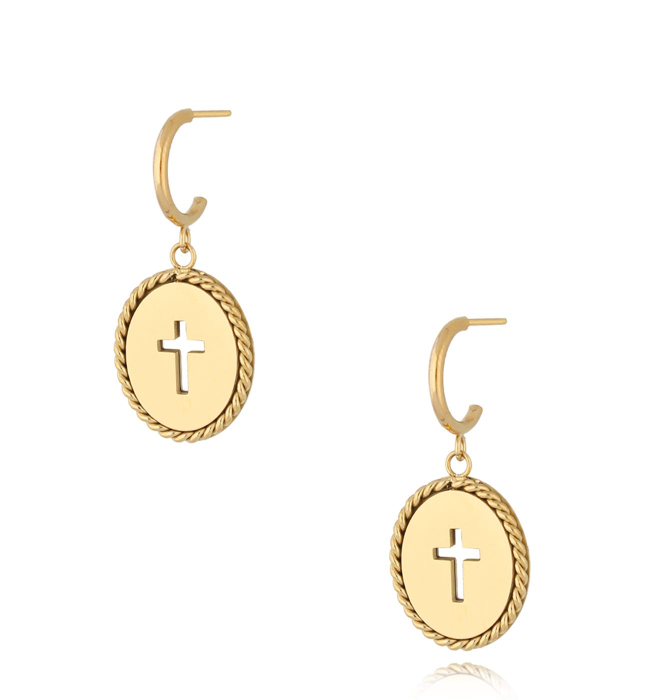 Kolczyki złote z krzyżykami Croix KSA0997