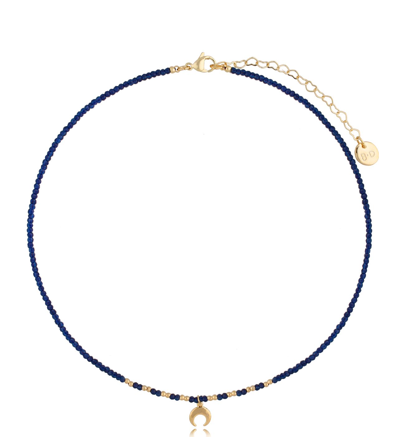 Naszyjnik granatowy z księżycem Metropolis - By Dziubeka