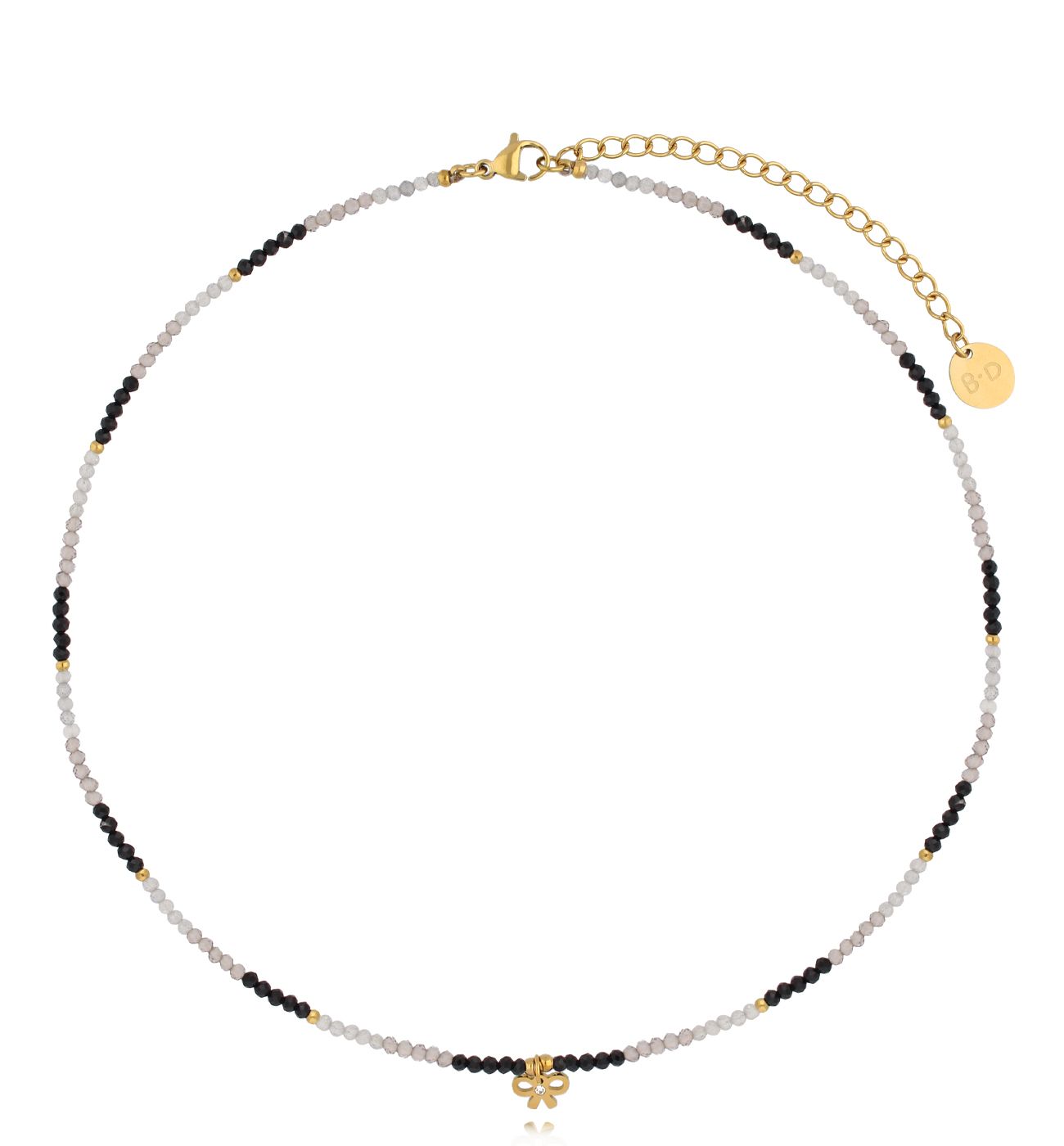 Naszyjnik z turmalinami i kokardką - By Dziubeka