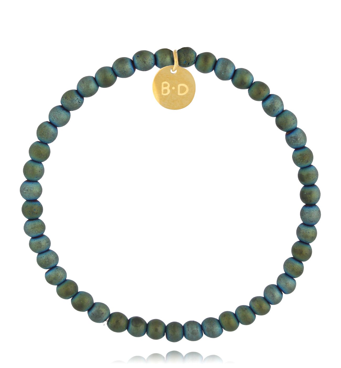 Bransoletka z zielonymi hematytami damska Fane - By Dziubeka