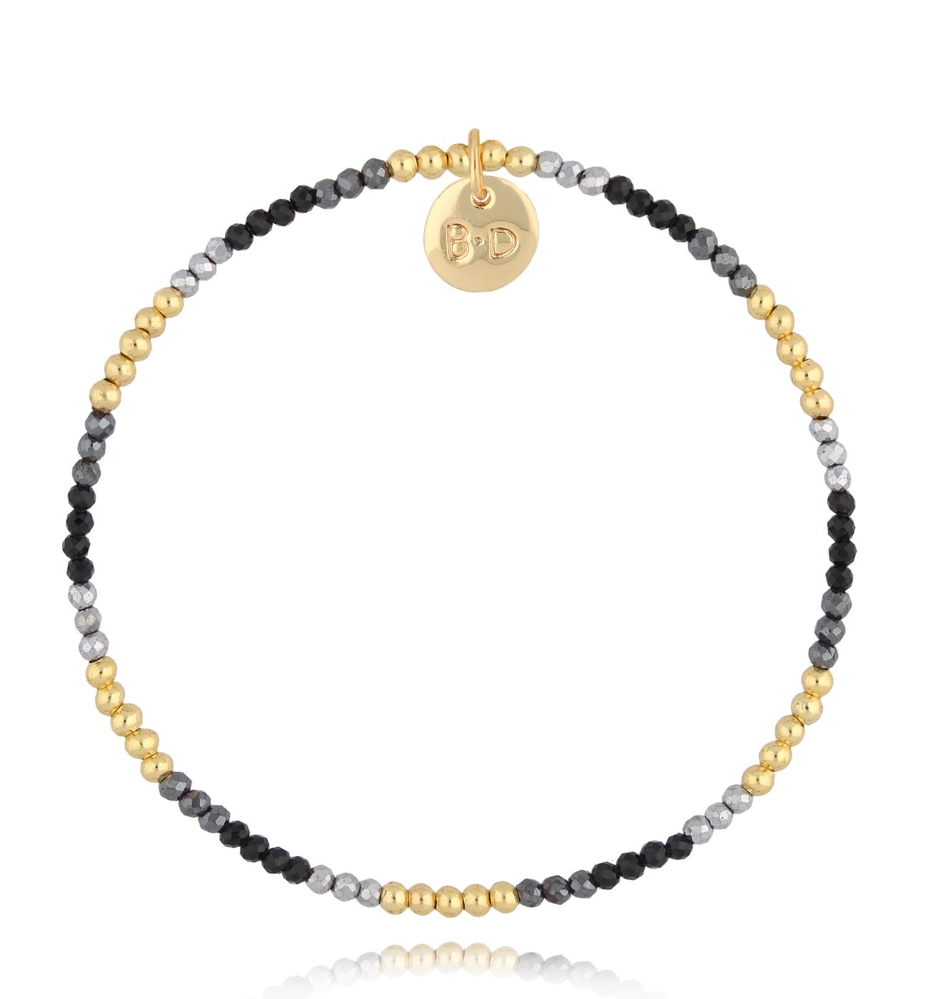 Bransoletka złota z hematytami i agatami BTW2792