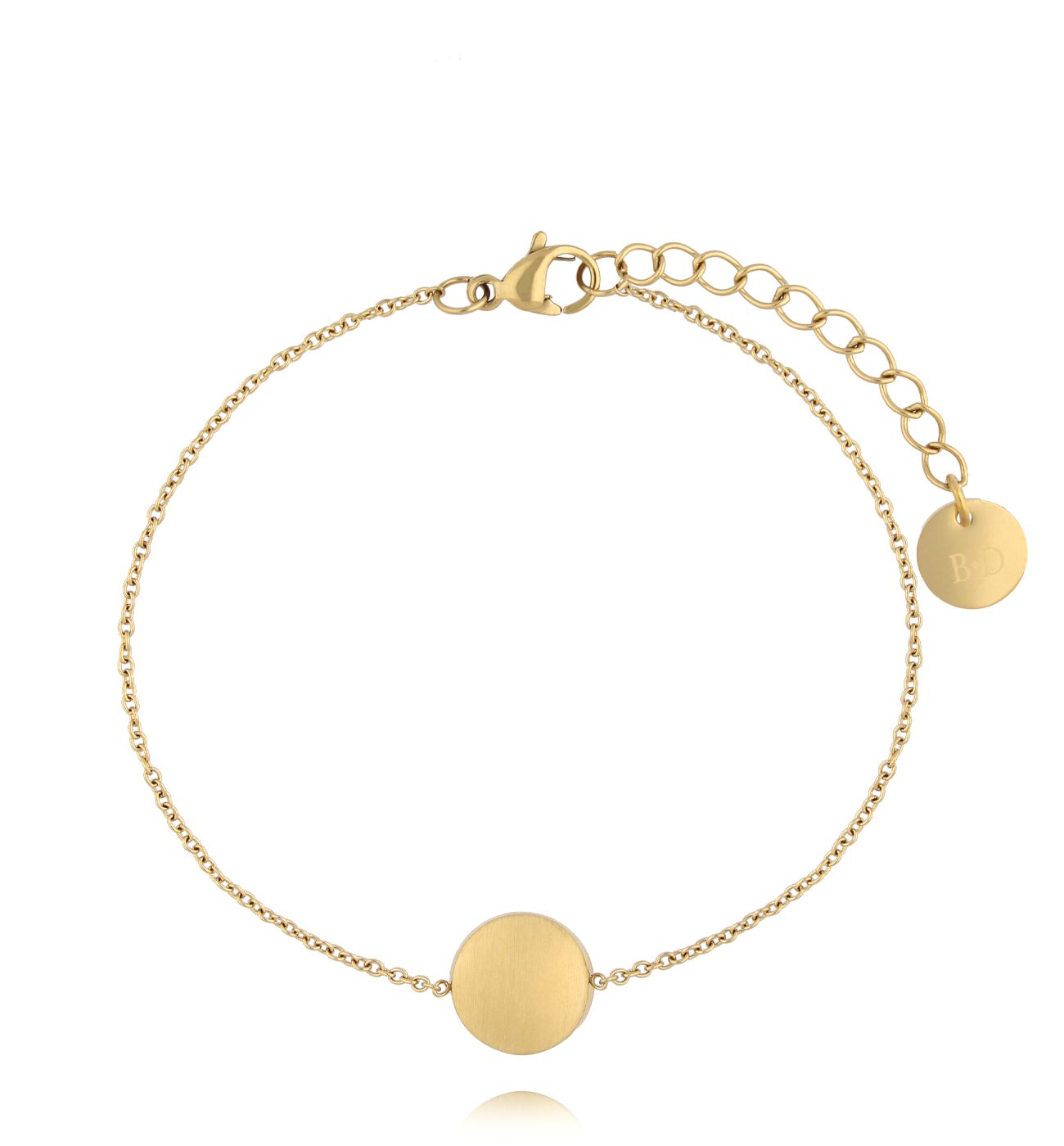 Bransoletka złota z kółeczkiem ze stali szlachetnej BSA0039