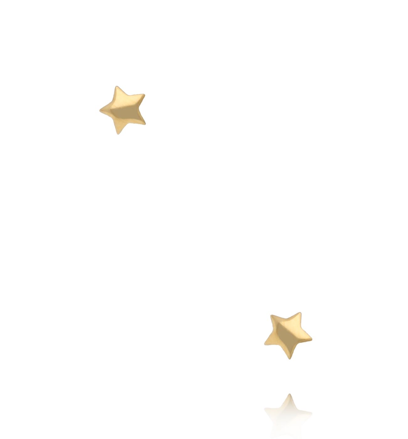 Kolczyki wkrętki w kształcie gwiazdek złote KSY0614 - By Dziubeka
