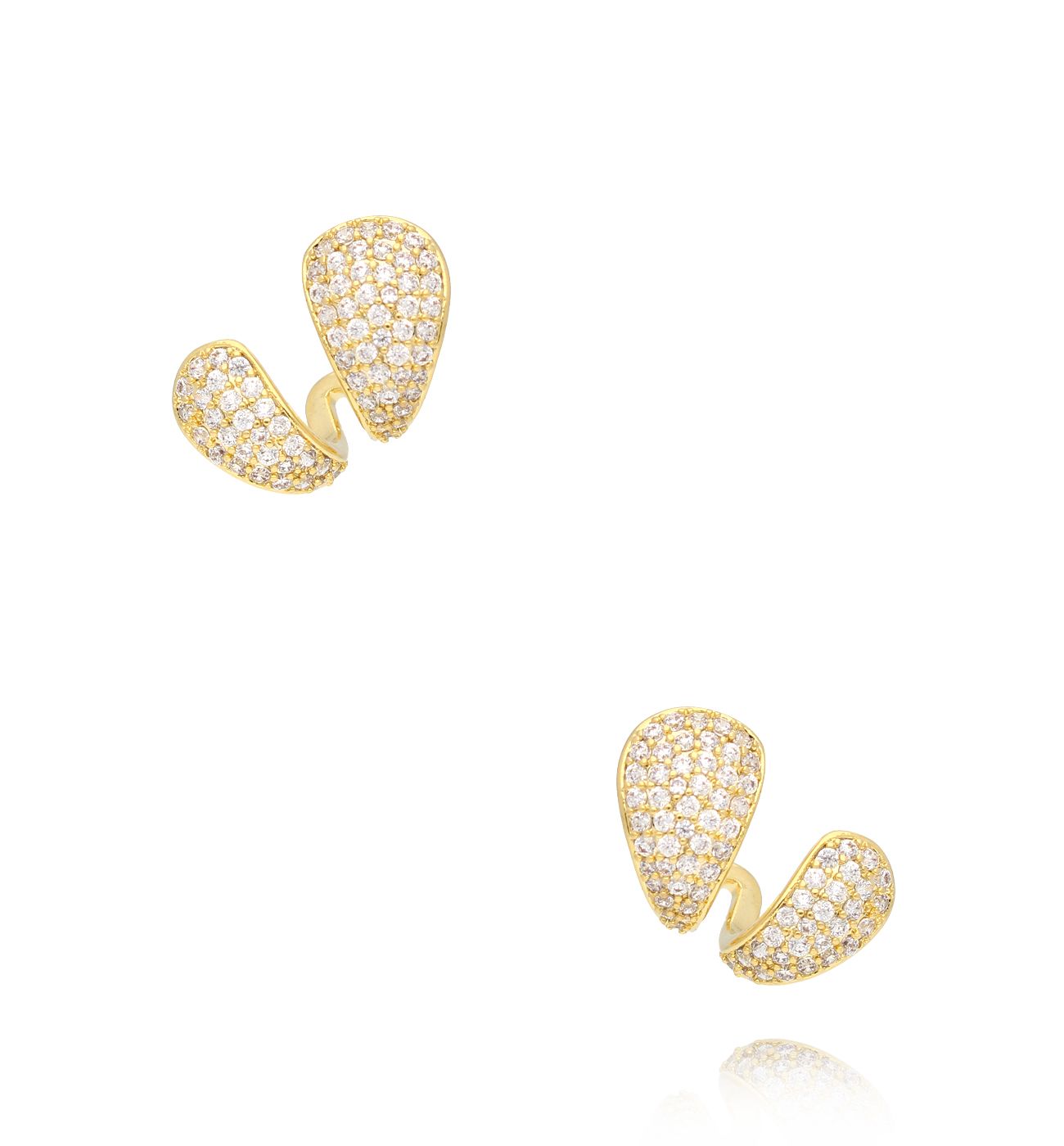 Kolczyki złote z cyrkoniami - By Dziubeka