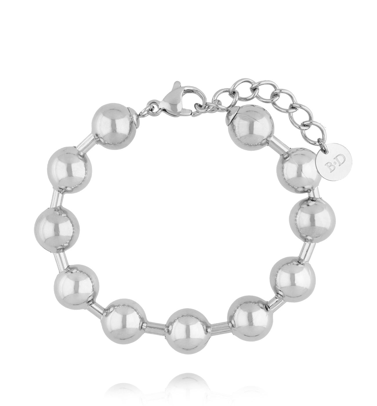 Bransoletka z kulkami srebrna BSA0797