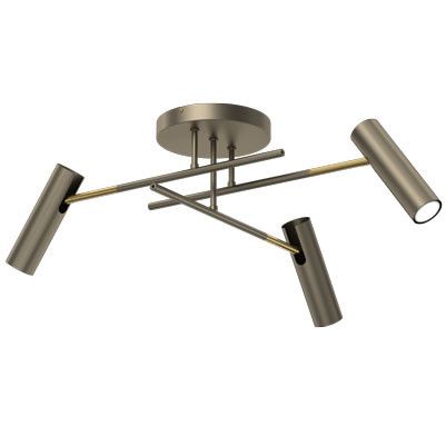 Lampa sufitowa wisząca Luminex Axion 2671 tytanowy złoto-złoty połysk minimalistyczna 3xGU10 x 8W 1 szt.