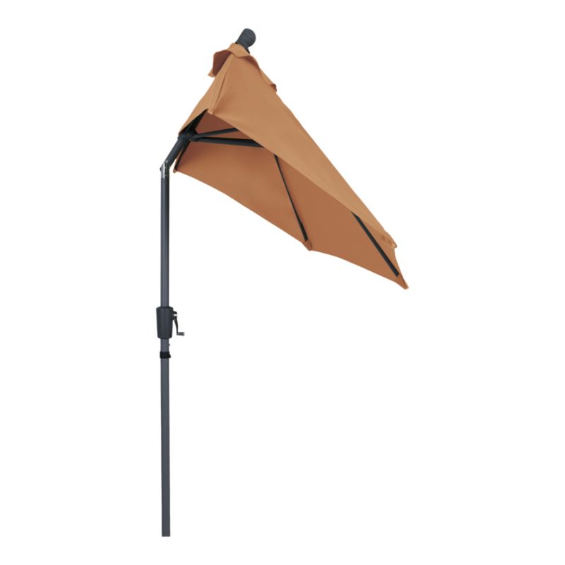 Parasol GoodHome Kasane półokrągły brąz