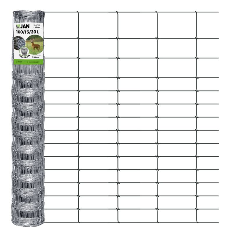 Siatka leśna ogrodzeniowa Z.P.H. JAN 160/15/30 l 50m budowlana na jelenie sarny 1 szt.