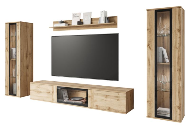 Meblościanka MINIO go for it FARO dąb wotan z oświetleniem LED 1 szt.