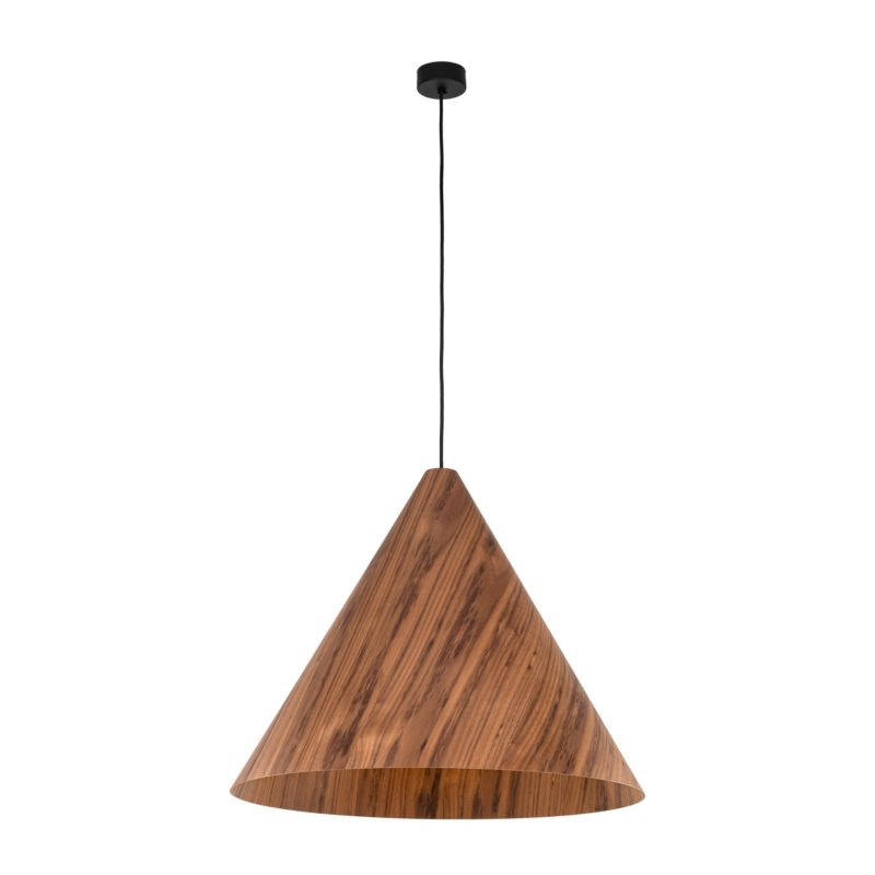 Lampa wisząca Tk-Lighting Solis Wood Dąb Ciemny drewniany stożek - 1szt.