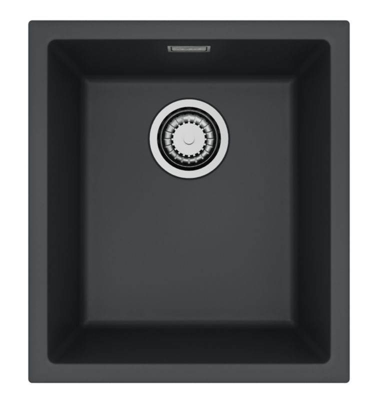 Zlewozmywak granitowy Alveus OMNI 10 kol. G90 DEEP BLACK (40x45) 1-komorowy 1szt