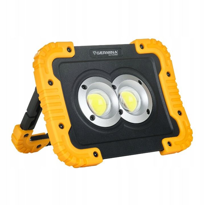 Naświetlacz LED Germina 20W akumulatorowa + power bank przenośna robocza 1szt.
