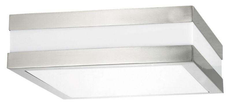 Lampa sufitowa zewnętrzna Rabalux Stuttgart chrom satynowany-biała 2 x E27 x 20W IP44 wym: 28,5 x 28,5 x 28,5 cm - 1 szt.