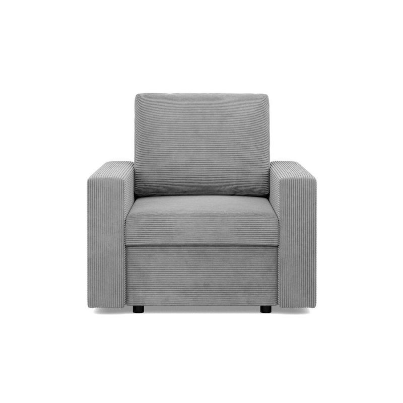 Fotel TYLETEGOTU wypoczynkowy BLOM sztruks jasny szary 1 szt