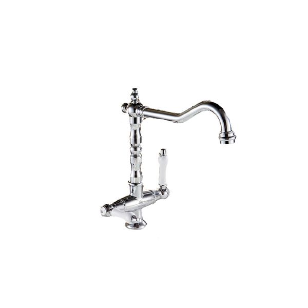 Bateria kuchenna Lauferi CLYMESTE stojąca mosiężna srebrny chrom retro 1 szt.