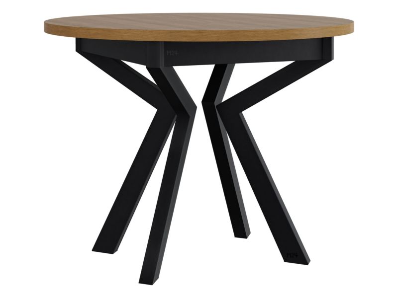 Okrągły stół MIRJAN 24 Ikon VII 100 dąb grandson + czarny metal 1 szt.