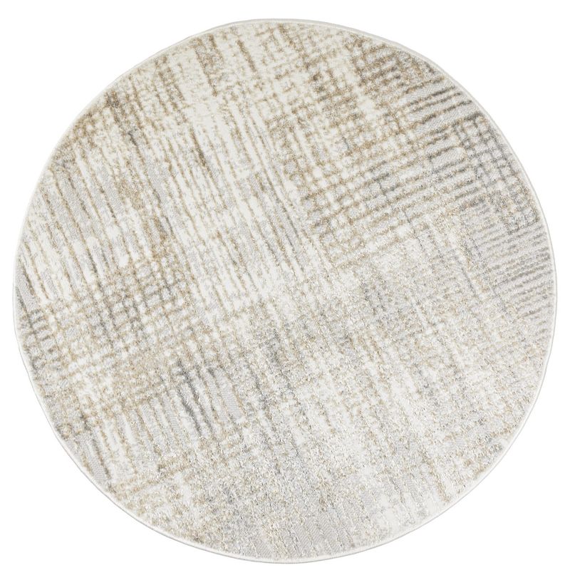Dywan okrągły 120 cm nowoczesny Wenecja e-floor przecierka kremowy 1 szt