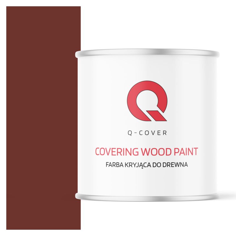 Farba Kryjąca do Drewna Q-Cover Wiśniowy RAL3009 Mat 2.5L