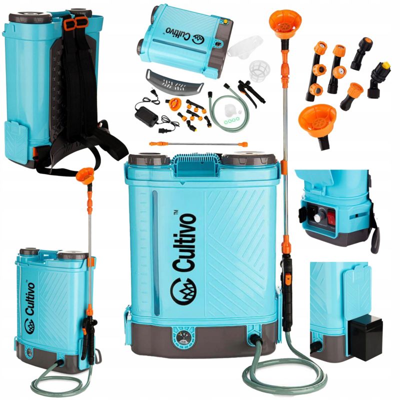 Opryskiwacz Ogrodowy Cultivo Ciśnieniowy Akumulatorowy 16l Plecak Długa Lanca 98cm 1 szt