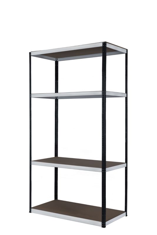 Regał metalowy MODO24 magazynowy garażowy grafitowo-biały helios 180x120x60cm 4 półki po 400 kg 1 szt.