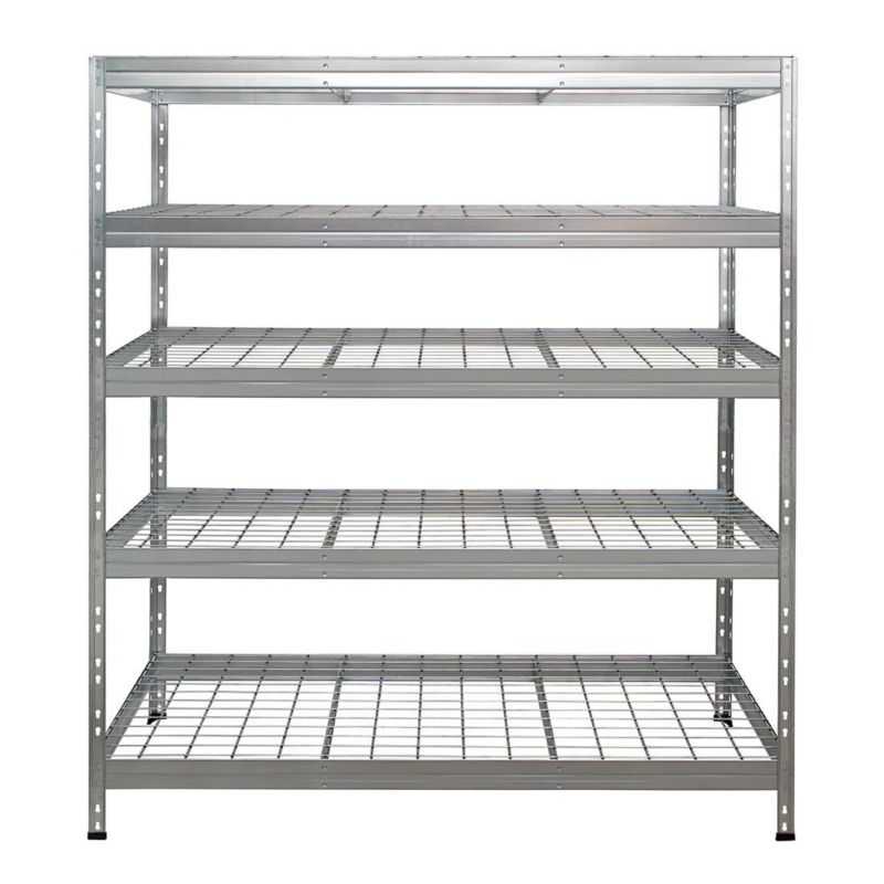 Regał metalowy AR Shelving Rivet ocynkowany z 5 półkami z siatki stalowej 180x150x60 cm 250 kg 1 szt