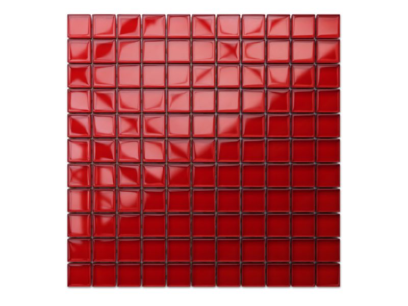 Mozaika szklana Ilcom czerwona red 30x30cm 1 szt.