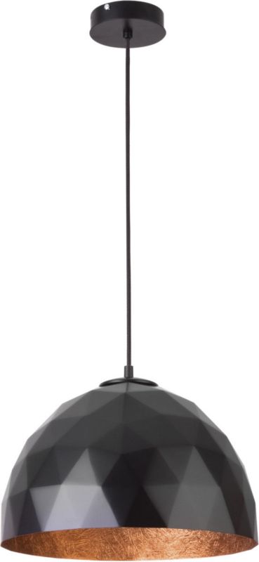 Lampa wisząca Sigma Lighting Diament 8054 czarna-miedziana dekoracyjna 1xE27 x 1 szt.