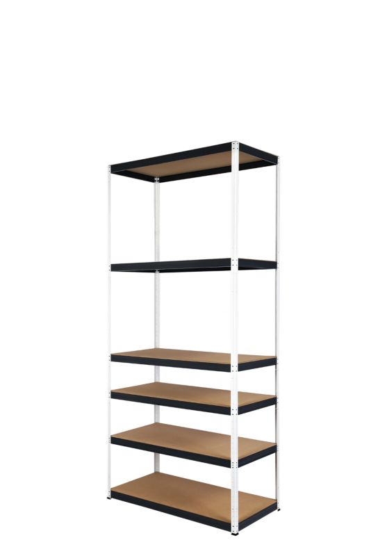 Regał metalowy MODO24 magazynowy biało-grafitowy helios 213x110x45cm 6 półek po 350 kg 1 szt.