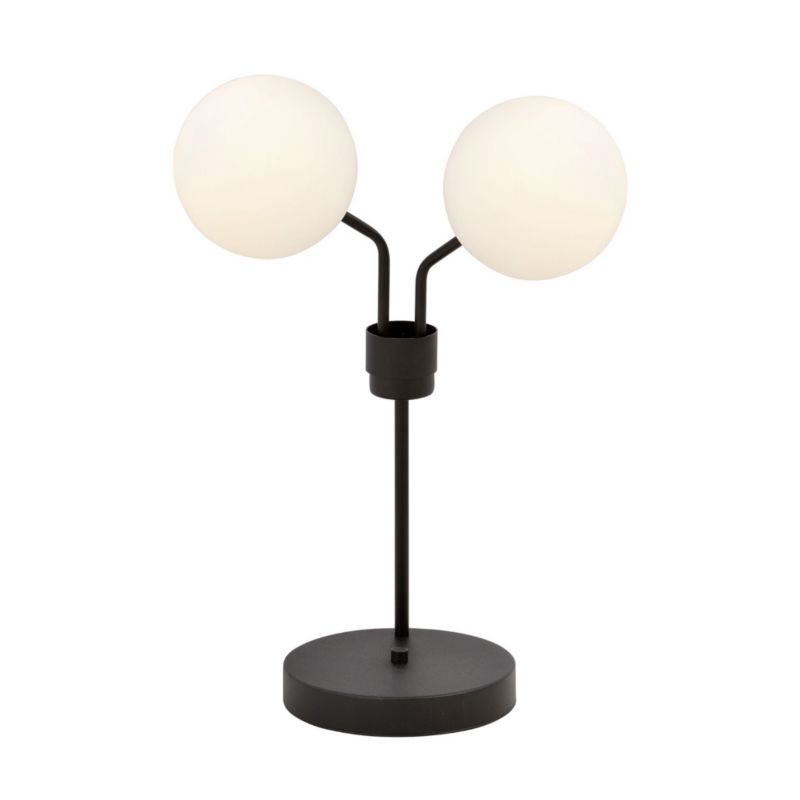 Lampka stołowa Emibig Nova czarno-biała 2 x E14 x 10W IP20 wym: 42 x 20 cm metal - 1 szt.