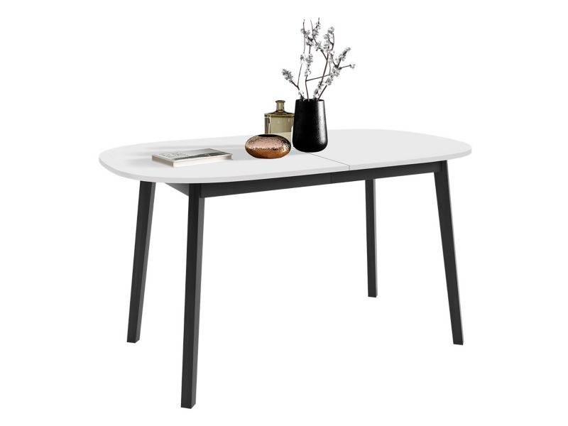 Stół MIRJAN 24 rozkładany Klebo S 150x80 biały/czarny 1 szt.
