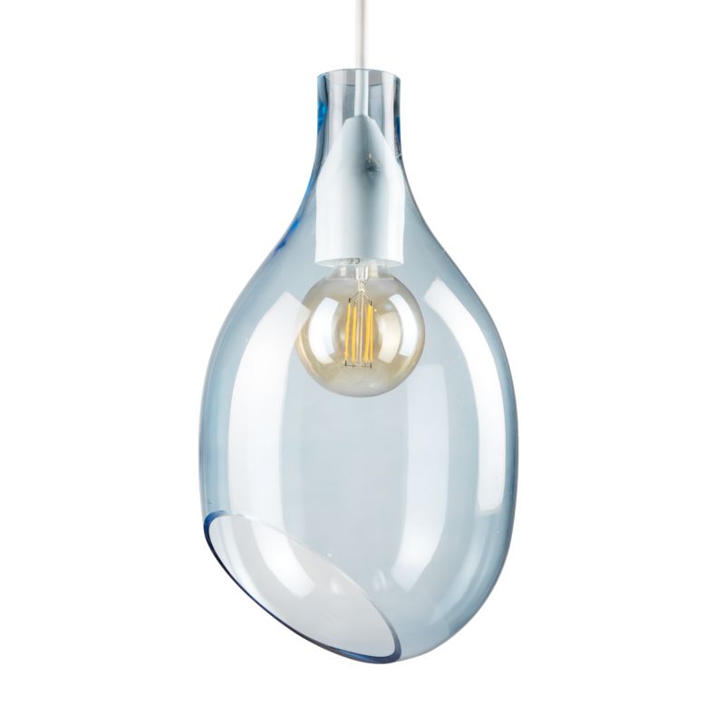 Lampa wisząca Moon Blue Volteno Niebieska 1 szt