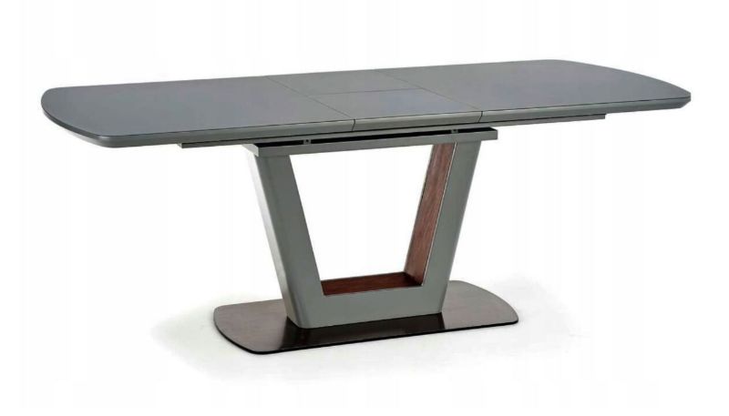 Stół Lotti INTESI stół rozkładany do jadalni do salonu antracytowy mat szklany blat 160-200x90 cm 1 szt.