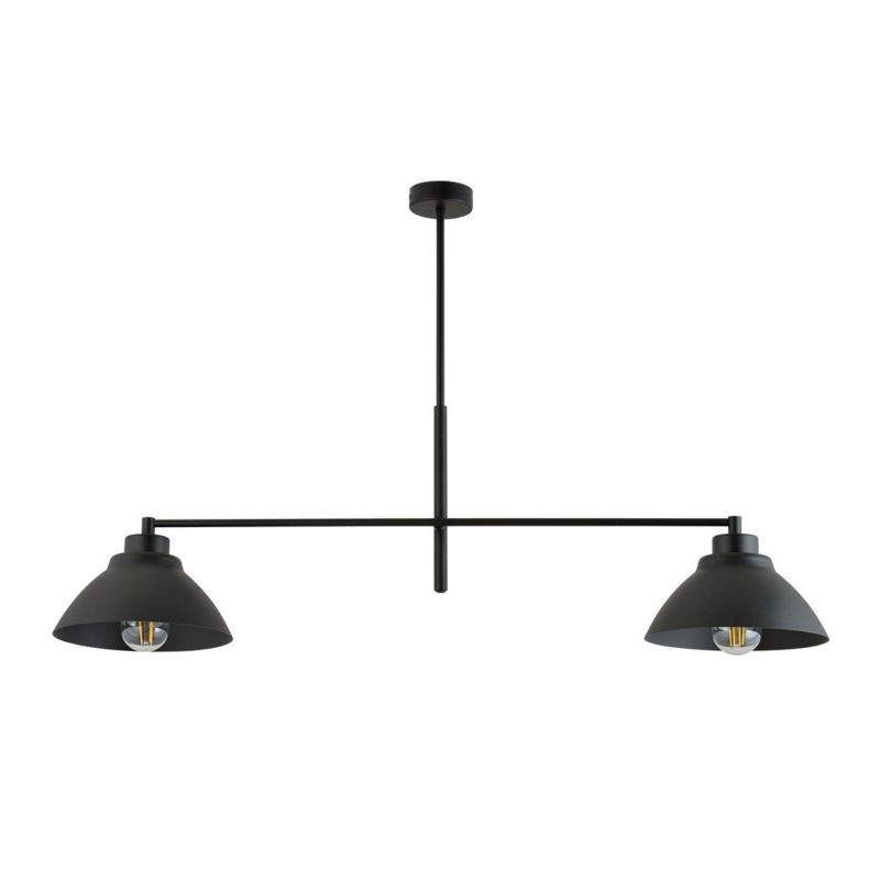 Lampa sufitowa Emibig Maverick czarna wym: 58 x 95 x 22 cm 2xE27 x 15W 1 szt.