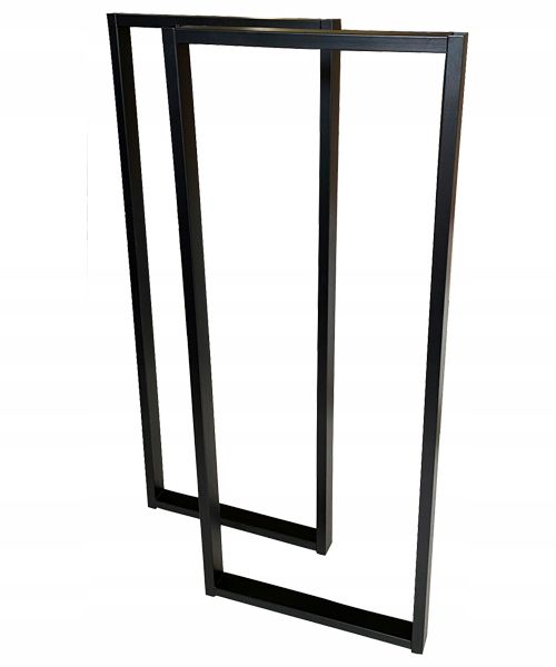 Nogi metalowe barowe Loft Industrial czarne 40x100cm Profil 4x2 cm 2 szt DREWik