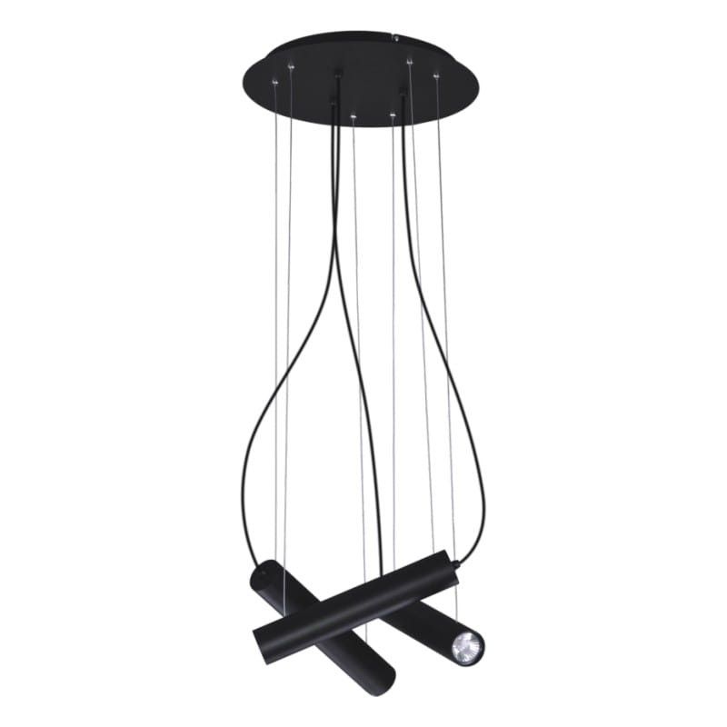 Lampa sufitowa wisząca Kaja Mile 8018 czarna nowoczesna 3xGU10 x 50W 1 szt.