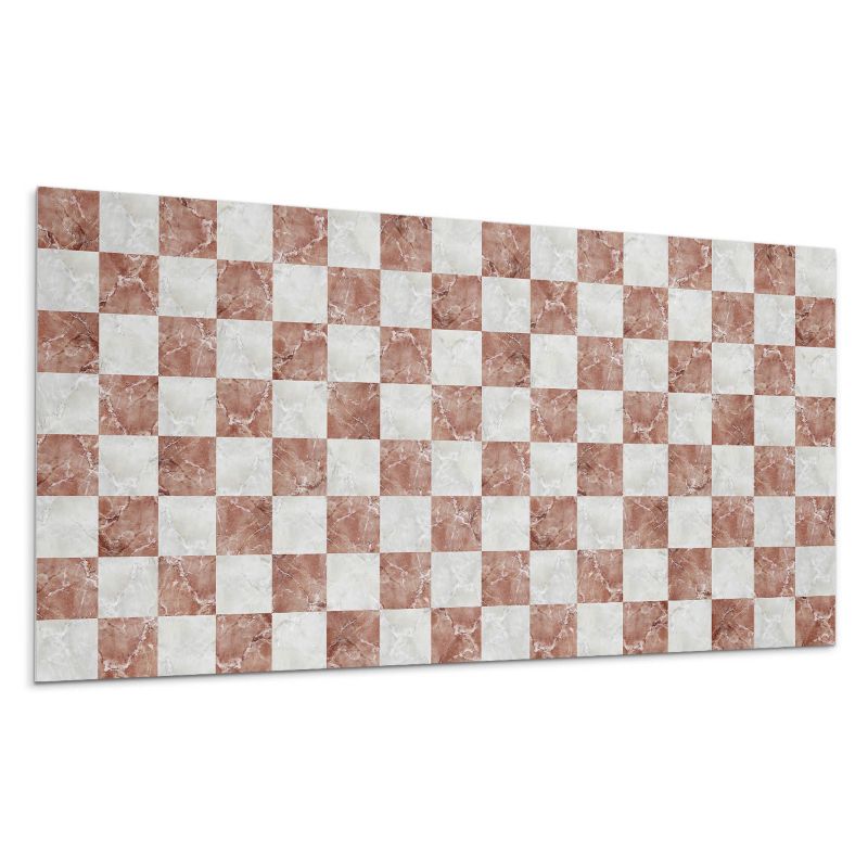 Kafelki samoprzylepne Wallfluent 60x30 cm Elegancka szachownica w marmurowym wydaniu 6 szt.
