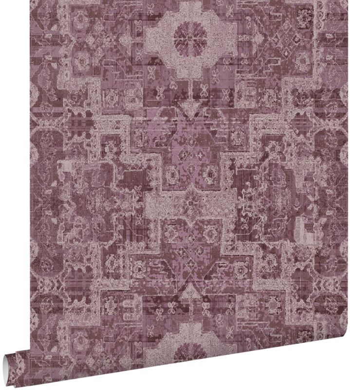 Tapeta ESTAhome orientalny dywan kilim ciemnego fioletu 50 x 900 cm - 1 rol.