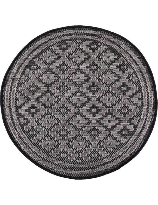 Dywan Multidecor Express In 80 cm koło romby antracyt 1 szt.