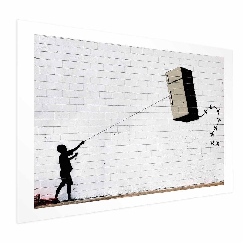 Plakat Artgeist Latająca lodówka 90x60 cm bez ramy 1 szt